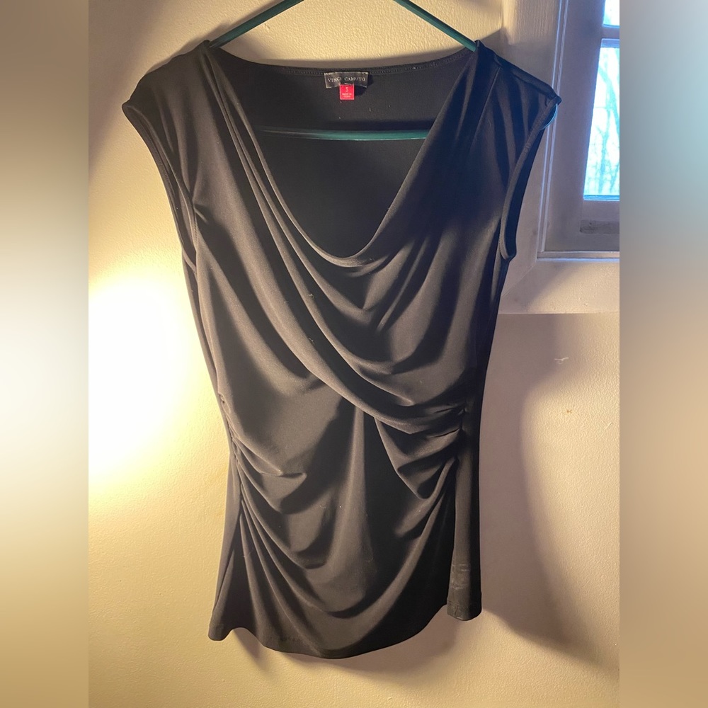 Black silky blouse